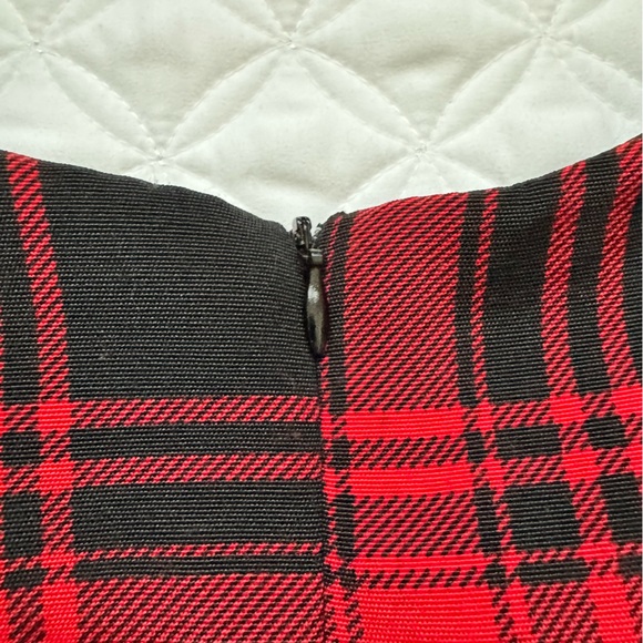 Knit Works Red and Black Plaid A-Line Tutu Sleeveless Holiday Dress - Picture 14 of 16